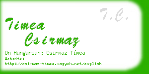 timea csirmaz business card